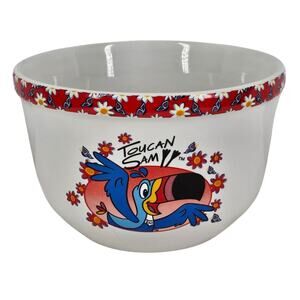 KELLOGG TOUCAN SAM THEMED CEREAL CERAMIC BOWL - COLORFUL & FUN!